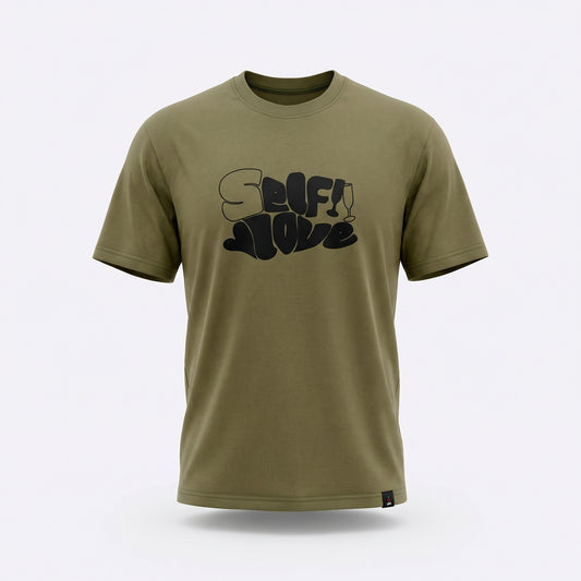 Olive Green Self Love T-Shirt.