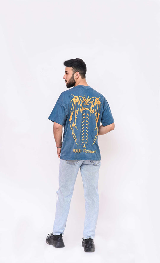IBH Stone-Washed Oversized Graphic T-Shirt 0.0
