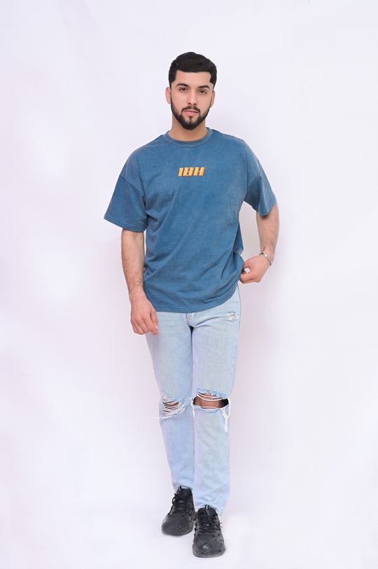 IBH Stone-Washed Oversized Graphic T-Shirt 0.0
