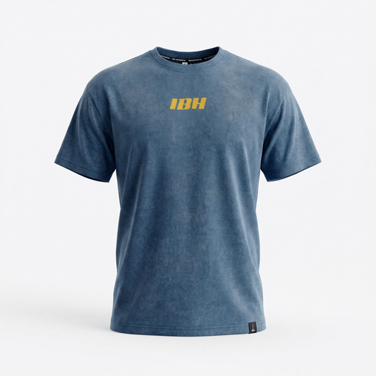 Blue Graphic Back Print T Shirt