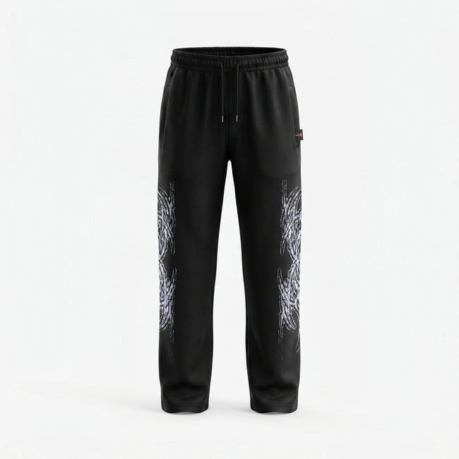 Black Graphic Trouser