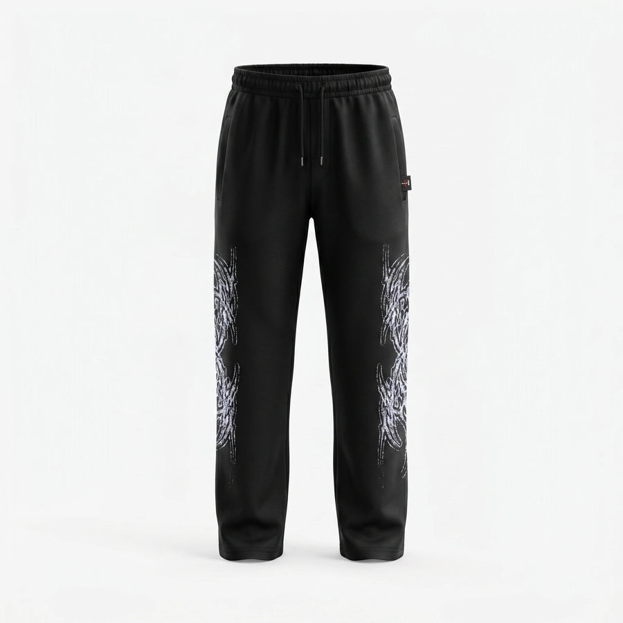 Black Graphic Trouser