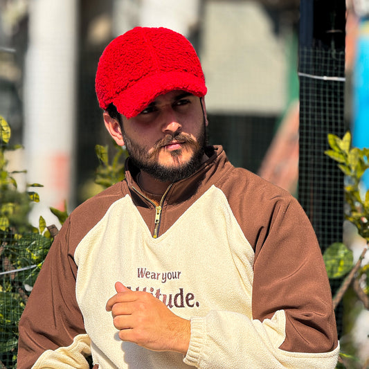 Red Sherpa Cap